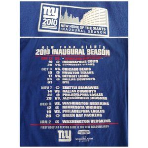 New York Giants 2010 Inaugural Season Reebok Men L T Shirt Meadowlands